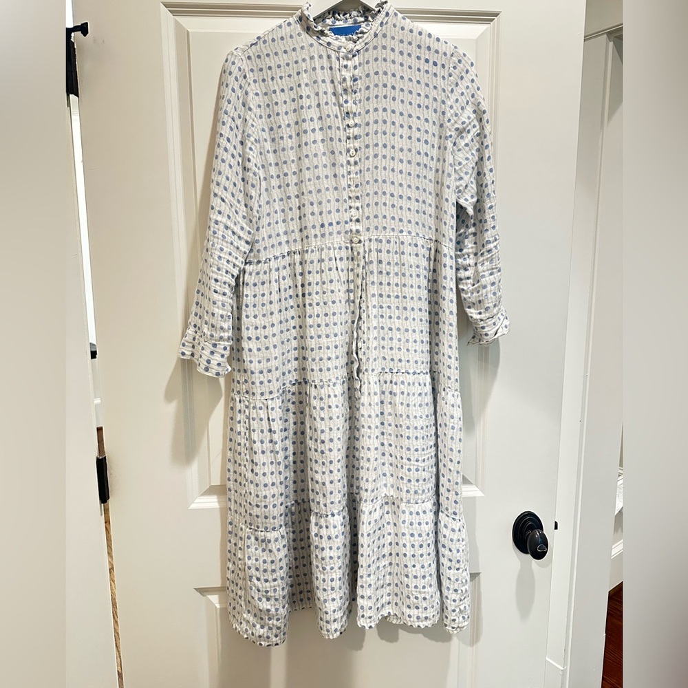 Alice Walk Linen Tiered Midi Dress